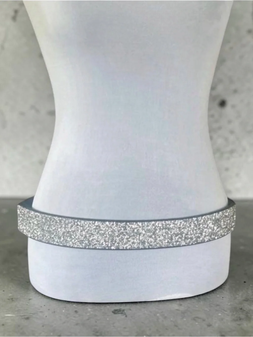 Black & silver glitter belt